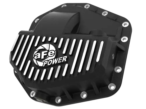 Afe - Advance Flow Engineering - 46-71480B | aFe Power Street Series Front Differential Cover, Black With Machined Fins For Ford F-250 / F-350 (Dana M235)