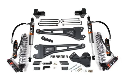 BDS Suspension - BDS1224PES | BDS Suspension 4 Inch Lift Kit With Radius Arms For Ford F-450 Super Duty 4WD | Fox 2.5 Performance Elite Coil-Over Conversion | Fox 2.5 Performance Elite Shocks