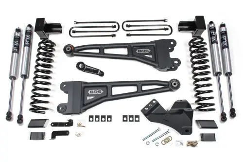 BDS Suspension - BDS1226FS | BDS Suspension 4 Inch Lift Kit With Radius Arms For Ford F-450 Super Duty 4WD | Fox 2.0 Performance Series Shocks