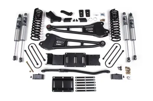 BDS Suspension - BDS2151PS | BDS Suspension 4 Inch Lift Kit With Radius Arms For Ram 3500 4WD | 3 Inch Block Kit With Overload | Fox 2.5 Performance Series HTO Shocks | Diesel