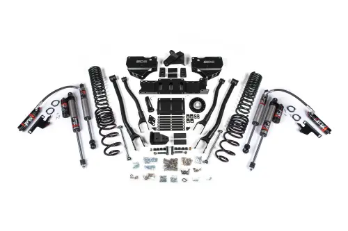BDS Suspension - BDS2138FPE | BDS Suspension 4 Inch Extended Travel 4-Link Lift Kit For Ram 2500 4WD Diesel | Coil Spring & Bump Stop Extension | Fox 2.5 Performance Elite Shocks