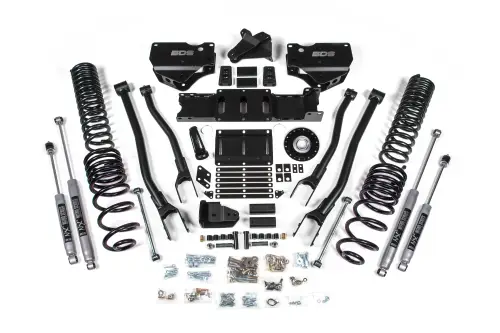 BDS Suspension - BDS2136H | BDS Suspension 6 Inch Extended Travel 4-Link Lift Kit For Ram 2500 4WD Diesel | Coil Spring & Bump Stop Extension | NX2 Nitro Series Shocks