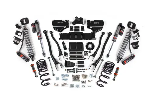 BDS Suspension - BDS2136PESB | BDS Suspension 6 Inch Extended Travel 4-Link Lift Kit For Ram 2500 4WD Diesel | Coilover & Fox 2.0 Hydro Bump Stop | Fox 2.5 Performance Elite Shocks