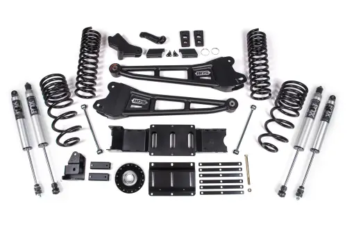 BDS Suspension - BDS2137PS | BDS Suspension 4 Inch Extended Travel Lift Kit With Radius Arms For Ram 2500 4WD Diesel | Coil Spring & Bump Stop Extension | Fox 2.5 Performance Series HTO Shocks
