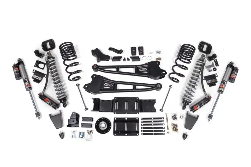 BDS Suspension - BDS2137PES | BDS Suspension 4 Inch Extended Travel Lift Kit With Radius Arms For Ram 2500 4WD Diesel | Coilover & Rubber Bump Stop | Fox 2.5 Performance Elite Shocks