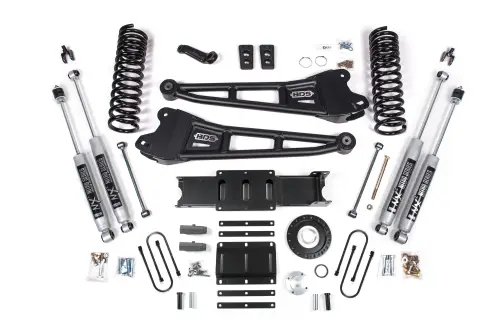 BDS Suspension - BDS2134H | BDS Suspension 6 Inch Lift Kit With Radius Arms For Ram 3500 4WD Diesel | 5 Inch Block Kit | 8 Bolt Index Ring | NX2 Nitro Series Shocks