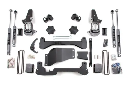 BDS Suspension - BDS1817H | BDS Suspension 4.5 Inch Lift Kit For Chevrolet Silverado / GMC Sierra 2500HD / 3500HD SRW 4WD | Narrow Track Knuckle | NX2 Nitro Series Shocks
