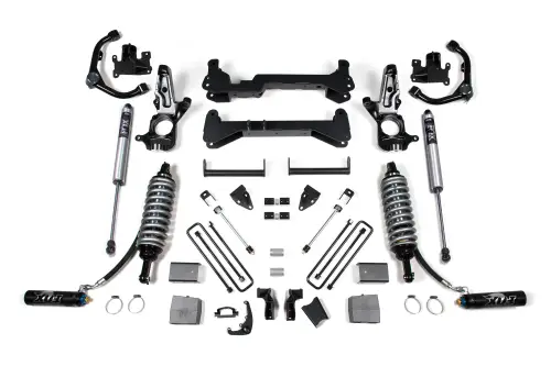BDS Suspension - BDS1818FDSC | BDS Suspension 7 Inch Lift Kit With Fox 2.5 Coil Over Conversion For Chevrolet Silverado / GMC Sierra 2500HD 2WD | Carrier Below Crossmember
