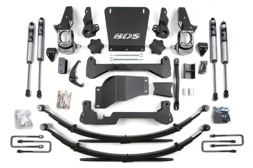 BDS Suspension - BDS1822FS | BDS Suspension 7 Inch Lift Kit For Chevrolet Silverado / GMC Sierra 2500HD / 3500HD 4WD | Rear Leaf Springs | Narrow Track Knuckle | Fox 2.0 Performance Series Shocks