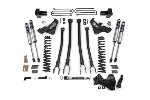 BDS Suspension - BDS2264FS | BDS Suspension 5 Inch Lift Kit With 4 Link For Ford F-250 / F-350 Super Duty 4WD Diesel | Rear 3 Inch Lift Block Kit Without Overload | Fox 2.0 Performance Series Shocks