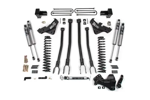 BDS Suspension - BDS2264PS | BDS Suspension 5 Inch Lift Kit With 4 Link For Ford F-250 / F-350 Super Duty 4WD Diesel | Rear 3 Inch Lift Block Kit Without Overload | Fox 2.5 Performance Series HTO Shocks
