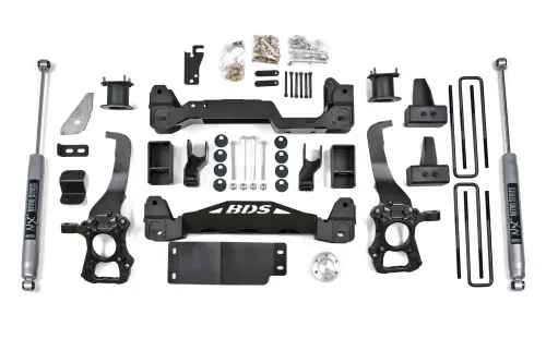 BDS Suspension - BDS2267H | BDS Suspension 6 Inch Lift Kit For Ford F-150 4WD | Rear 4 Inch Block Kit | NX2 Nitro Series Shocks