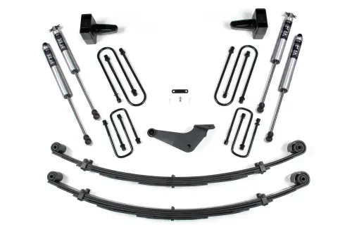 BDS Suspension - BDS321FS | BDS Suspension 4 Inch Lift Kit For Ford F-250 / F-350 Super Duty 4WD | Radius Front U-Bolt | Rear Lift Without Factory Overload | Fox 2.0 Performance Series Shocks