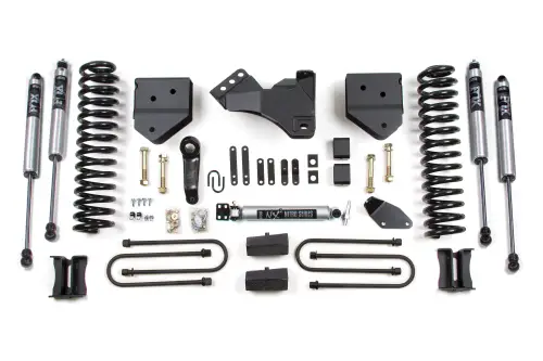 BDS Suspension - BDS344FS | BDS Suspension 4 Inch Lift Kit For Ford F-250 / F-350 Super Duty 4WD Diesel | Rear Lift Block Kit With Factory Overload | Fox 2.0 Performance Series Shocks