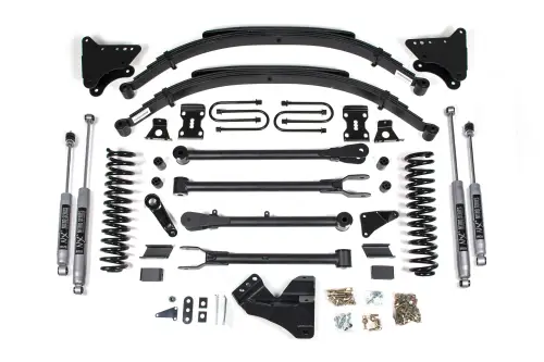 BDS Suspension - BDS348H | BDS Suspension 4 Inch Lift Kit With 4-Link For Ford F-250 / F-350 Super Duty 4WD Diesel | Rear Leaf Springs | NX2 Nitro Series Shocks