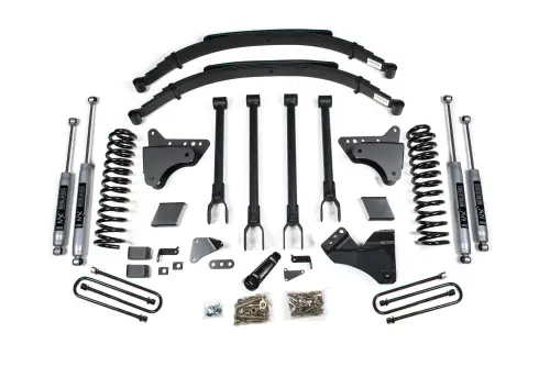 BDS Suspension - BDS358H | BDS Suspension 6 Inch Lift Kit With 4-Link For Ford F-250 / F-350 Super Duty 4WD Diesel | Rear Leaf Springs | NX2 Nitro Series Shocks