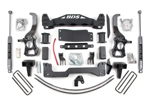 BDS Suspension - BDS574H | BDS Suspension 6 Inch Lift Kit For Ford F-150 4WD | Add-A-Leaf | NX2 Nitro Series Shocks