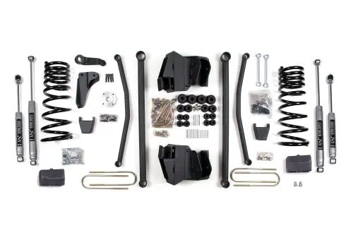 BDS Suspension - BDS653H | BDS Suspension 8 Inch Lift Kit With Long Arm For Ram 2500 / 3500 4WD Diesel | Rear Lift Block Kit With 4 Inch Axle | Automatic Transmission | NX2 Nitro Series Shocks