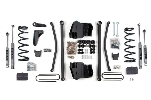 BDS Suspension - BDS669H | BDS Suspension 4 Inch Lift Kit With Long Arm For Ram 2500 Power Wagon 4WD Gas | Rear Lift Block Kit | Rear 4 Inch Axle | NX2 Nitro Series Shocks