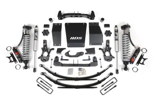BDS Suspension - BDS718PSS | BDS Suspension 6 Inch Lift Kit With Fox 2.5 Performance Elite Coilover For Chevrolet Silverado / GMC Sierra 1500 4WD | Rear Leaf Springs | Aluminum / Stamped Steel Factory Control Arm | Fox 2.0 Performance Series Shocks