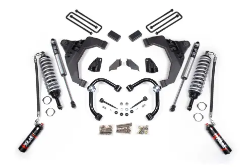 BDS Suspension - BDS723PSS | BDS Suspension 3 Inch Lift Kit With Fox Coilover Conversion For Chevrolet Silverado / GMC Sierra 2500HD / 3500HD 4WD Diesel | Rear Lift Block Kit With Factory Overload | Fox 2.0 Performance Series Shocks