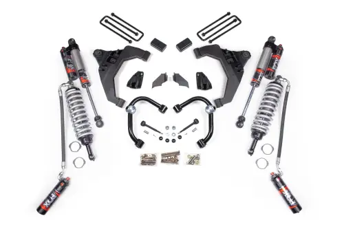 BDS Suspension - BDS724PES | BDS Suspension 3 Inch Lift Kit With Fox Coilover Conversion For Chevrolet Silverado / GMC Sierra 2500HD / 3500HD 4WD Diesel | Rear Lift Block Kit Without Factory Overload | Fox 2.5 Performance Elite Shocks