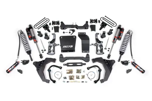 BDS Suspension - BDS729PES | BDS Suspension 6.5 Inch Lift Kit With Fox 2.5 Coilover Conversion For Chevrolet Silverado / GMC Sierra 2500HD / 3500HD Diesel | Rear Lift 3 Inch Block Kit Without Overload | Fox 2.5 Performance Elite Shocks