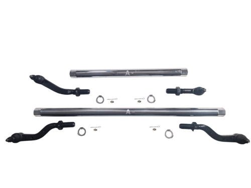 Apex Chassis - KIT600NF-DT72 | Apex Chassis 2.5 TON Tie Rod & Drag Link Assembly, For Axle Upgrade Options Only For Jeep JL/JT | Polished Aluminum, Dynatrac 72.5 Inch, No Flip Kit
