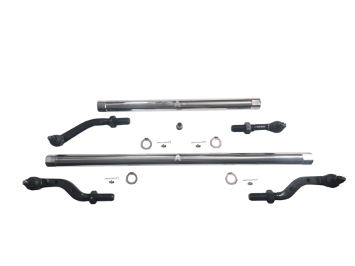 Apex Chassis - KIT601F-C72 | Apex Chassis 2.5 TON Tie Rod & Drag Link Assembly, For Axle Upgrade Options Only For Jeep JL/JT | Polished Aluminum, Currie 72.5 Inch, Flip Kit (With Lifts Over 4.5 Inch)