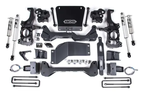 BDS Suspension - BDS756FPP | BDS Suspension 6.5 Inch Lift Kit For Chevrolet Silverado / GMC Sierra 2500HD / 3500HD 4WD | Rear Lift With Factory Overload | Fox 2.5 HTO Performance Series Shocks