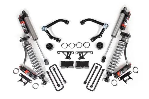 BDS Suspension - BDS757PES | BDS Suspension 3 Inch Lift Kit With Fox 2.5 Performance Elite Coilover For Chevrolet Silverado / GMC Sierra 1500 4WD | Cast Steel Factory Control Arm | Fox 2.5 Performance Elite Shocks