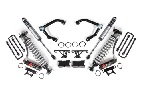 BDS Suspension - BDS757PSS | BDS Suspension 3 Inch Lift Kit With Fox 2.5 Performance Elite Coilover For Chevrolet Silverado / GMC Sierra 1500 4WD | Cast Steel Factory Control Arm | Fox 2.0 Performance Series Shocks