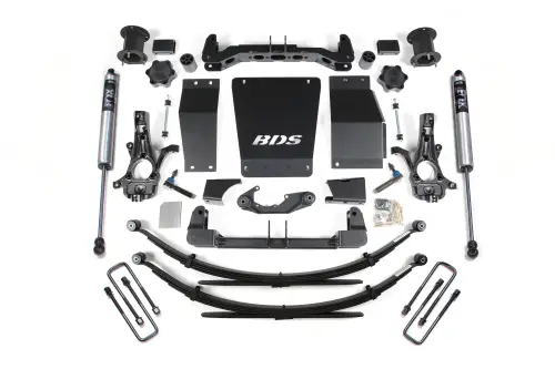 BDS Suspension - BDS902FS | BDS Suspension 4.5 Inch Lift Kit For Chevrolet Silverado / GMC Sierra 1500 4WD | Cast Steel Factory Control Arm | Rear Leaf Springs | Fox 2.0 Performance Series Shocks