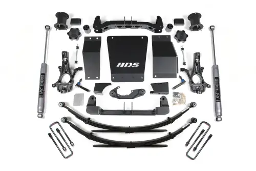 BDS Suspension - BDS902H | BDS Suspension 4.5 Inch Lift Kit For Chevrolet Silverado / GMC Sierra 1500 4WD | Cast Steel Factory Control Arm | Rear Leaf Springs | NX2 Nitro Series Shocks