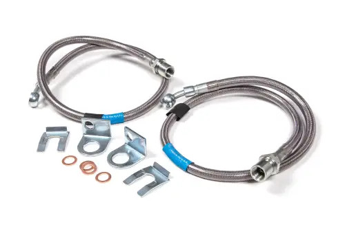 BDS Suspension - BDS101002 | BDS Suspension Front Brake Line Set For Chevrolet / GMC Truck & SUV | Stainless Steel | Fits 6 Inch Lift