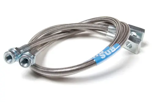 BDS Suspension - BDS104001 | BDS Suspension Front Brake Line Set For Jeep Wrangler YJ / TJ / Cherokee XJ | Stainless Steel | Fits 3-6.5 Inch Lift
