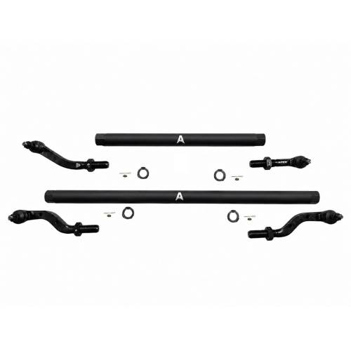 Apex Chassis - KIT120 | Apex Chassis - Jeep Wrangler JL & Gladiator JT - 2.5 Ton ProLock Tie Rod & Drag Link Assembly - Blk Aluminum - Dana 44 - NoFlip