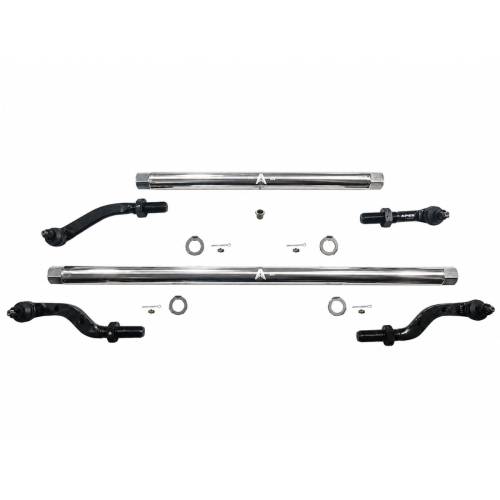 Apex Chassis - KIT125 | Apex Chassis - Jeep Wrangler JL & Gladiator JT - 2.5 Ton ProLock Tie Rod & Drag Link Assembly - Polished Aluminum - Dana 44 - YesFlip