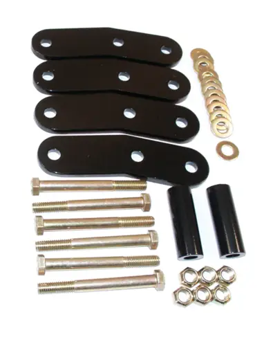 BDS Suspension - BDS124102 | BDS Suspension Front Or Rear Shackle Kit For Jeep Wrangler YJ | 1 Inch Lift