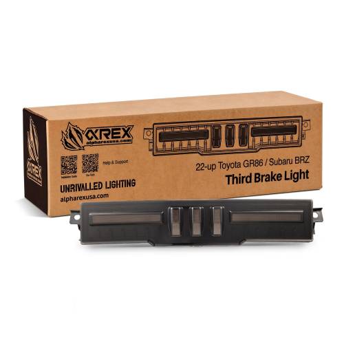 AlphaREX - 220050 | AlphaRex NOVA-Series Prismatic LED Fourth Brake Light Black Smoke for Toyota GR86/Subaru BRZ