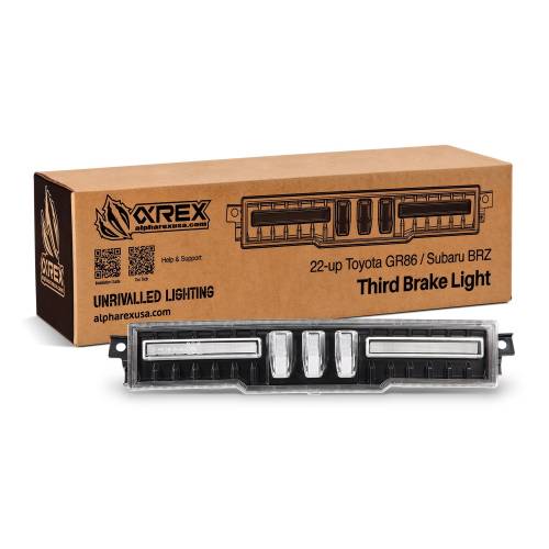AlphaREX - 220040 | AlphaRex NOVA-Series Prismatic LED Fourth Brake Light Black Clear for Toyota GR86/Subaru BRZ