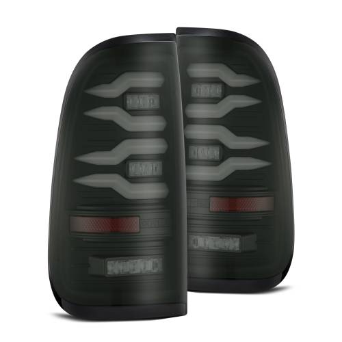AlphaREX - 658002 | AlphaRex LUXX-Series LED Tail Lights Black for Ford Super Duty (1999-2016) / F150 (1997-2013)