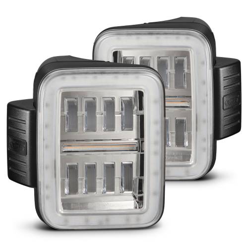 AlphaREX - 602060 | AlphaRex NOVA-Series Prismatic LED Tail Lights Chrome for Jeep Gladiator JT