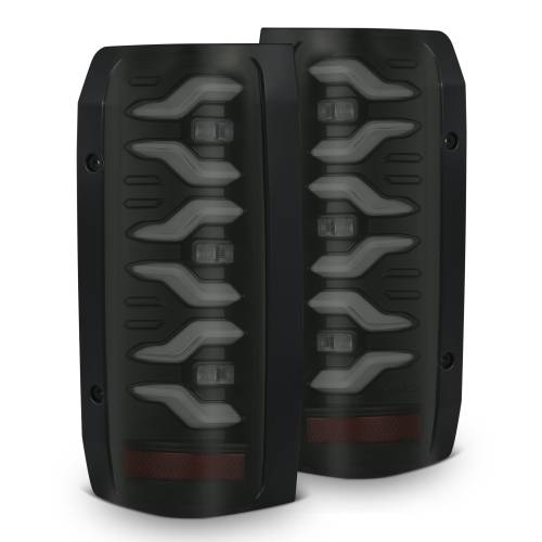 AlphaREX - 658005 | AlphaRex LUXX-Series LED Tail Lights Black for Ford F-Series/Bronco (1987-1996)