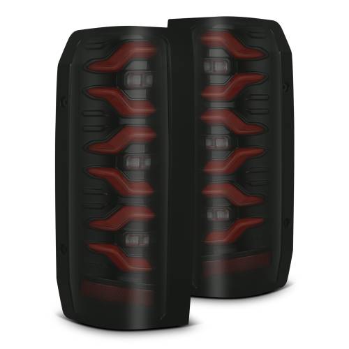 AlphaREX - 658007 | AlphaRex LUXX-Series LED Tail Lights Black-Red for Ford F-Series/Bronco (1987-1996)
