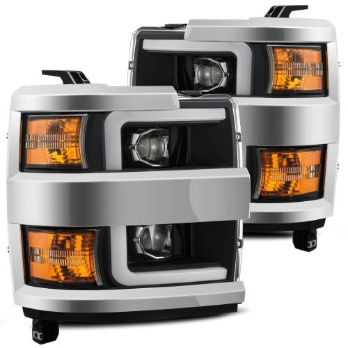 AlphaREX - 880098 | AlphaRex LUXX-Series LED Projector Headlights Black for Chevrolet Silverado 2500HD/3500HD (2015-2019)