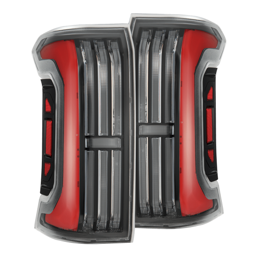 AlphaREX - 679010 | AlphaRex NOVA-Series Prismatic LED Tail Lights Black-Red for Toyota Tacoma