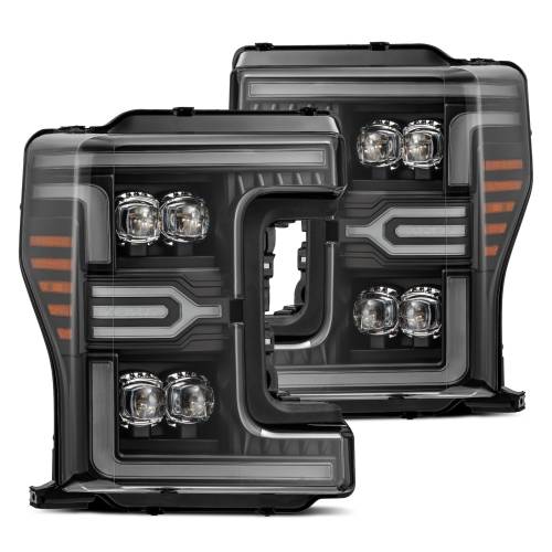 AlphaREX - 880325 | AlphaRex NOVA-Series LED Projector Headlights Black for Ford Super Duty MKII (2017-2019)