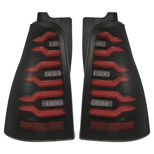 AlphaREX - 690080 | AlphaRex LUXX-Series LED Tail Lights Black-Red for Toyota 4Runner (2003-2009)
