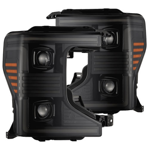 AlphaREX - 880345 | AlphaRex PRO-Series Halogen Projector Headlights Alpha-Black for Ford Super Duty (2020-2022)
